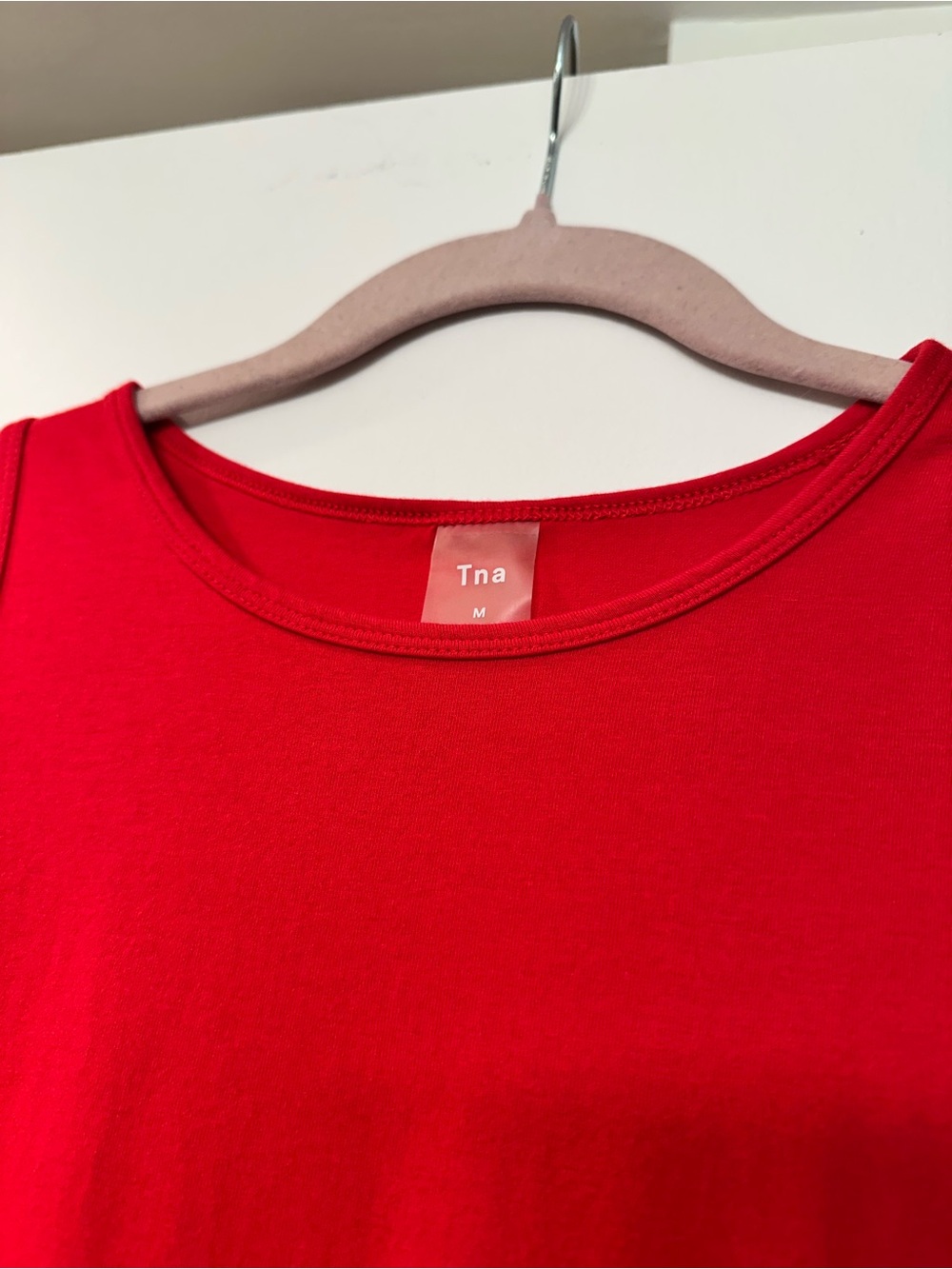 Aritzia TNA Seamless Body Kaplan Red Bodycon Mini Dress M - Picture 6 of 7